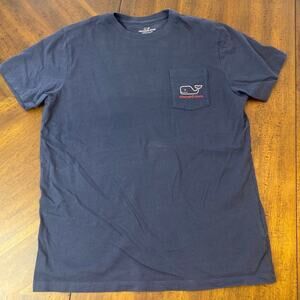 Vineyard Vines boys XL short sleeve holiday 2016 shirt navy vintage